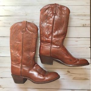 Dan Post Brown Leather Cowboy Boots